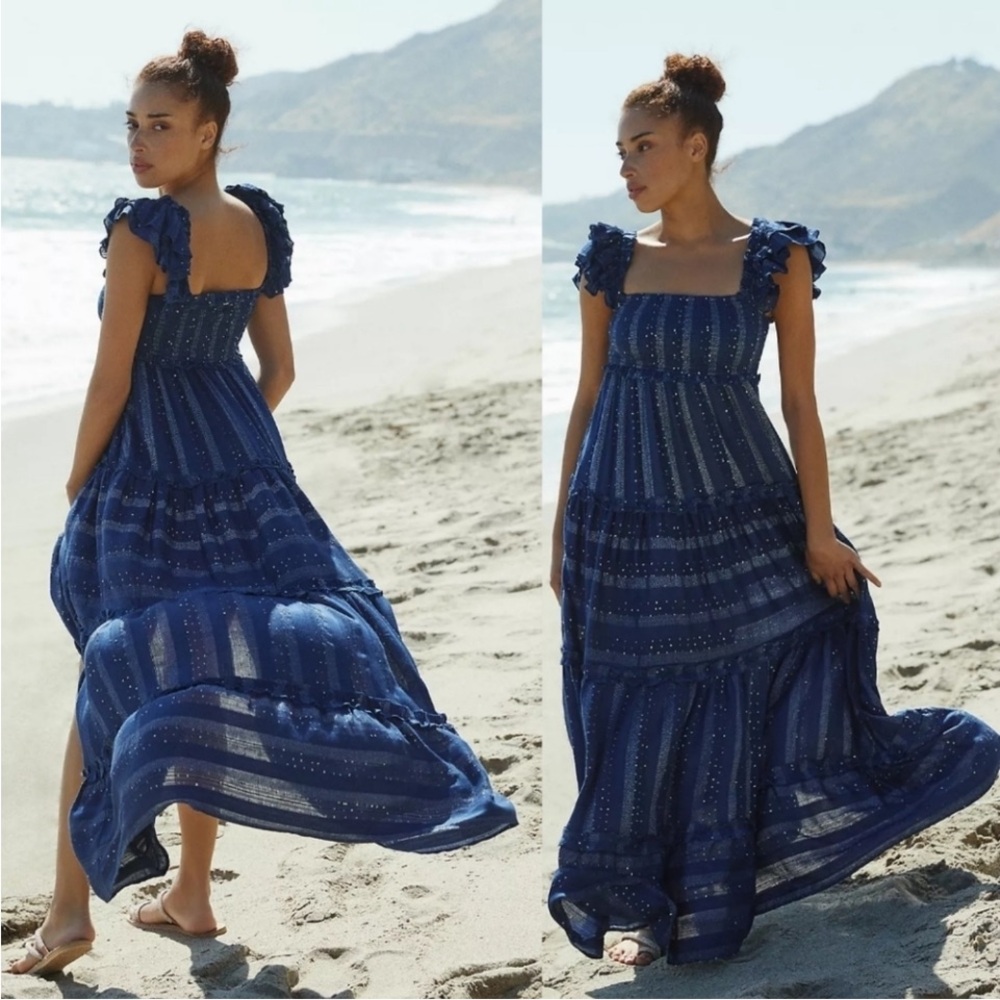 NWT Anthropologie PQ Swim Victoria Maxi Dress M/L
